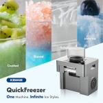 ICEMAGE Shaved Ice Machine with 15 Ice Modes, 60s Fast Making Slushies, Smoothies, and Milkshakes with No Ice Needed, Self-Cleaning Frozen Drink Maker for Home, Parties, or Outdoor Use