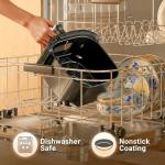 Air Fryer 6QT with Clear Window, 12-in-1 Air Fryer Oven, Square Airfryer, Air Fry, Roast, Reheat, Dehydrate, Bake, Steam, 400°F Rapid Air Crispy Technology, Beige