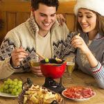 Set of 6 Stainless Steel Fondue Forks, 9.5 Inches Cheese Fondue Sticks Smore Sticks with Wooden Handle Heat Resistant for Chocolate Fountain Cheese Fondue Roast Marshmallows Fruits