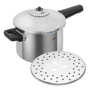Kuhn Rikon Duromatic Stainless-Steel Saucepan Pressure Cooker - 7.4-Qt, Silver