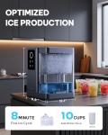 Silonn Nugget Ice Maker Countertop with APP & Voice Control, Self Cleaning Ice Machine with 3L Large Water Tank, 40 lbs/24H Soft Chewable Ice, Portable Pebble Ice Maker for Home, Kitchen and Party