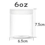 15 Pack 6oz Clear Plastic Jars Wide-mouth Storage Containers,Refillable Empty Containers for Dry Food,Dried Fruit,Seasoning and Honey Storage
