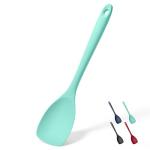 Doosu Silicone Spoon Spatula, 600ºF Heat-Resistant Food Grade Rubber Spoonula with Seamless Design, Non-Stick Flexible Scraper Kitchen Cooking Spoon Baking Tool for Mixing, Scraping (Aqua Sky)