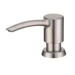 Heouty Kitchen Sink Soap Dispenser, Brushed Nickel Built in Soap Dispenser, ABS Pump Head with 12 Ounce Refillable Bottle, Under Counter Dish Soap Hand Lotion Dispenser