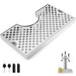 Hilangsan Kegerator Drip Tray Stainless Steel Beer Drip Tray Bar Drip Trays for Kegerator Beer Tap Drip Tray Keg Drip Tray Kegerator Accessories Anti-Skid Base Metal Kegrator Drip Mat