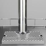 Hilangsan Kegerator Drip Tray Stainless Steel Beer Drip Tray Bar Drip Trays for Kegerator Beer Tap Drip Tray Keg Drip Tray Kegerator Accessories Anti-Skid Base Metal Kegrator Drip Mat
