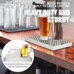 Hilangsan Kegerator Drip Tray Stainless Steel Beer Drip Tray Bar Drip Trays for Kegerator Beer Tap Drip Tray Keg Drip Tray Kegerator Accessories Anti-Skid Base Metal Kegrator Drip Mat