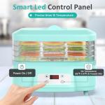 Prenafla Food Dehydrator Machine - 5 Trays Dehydrator with Digital Adjustable Timer & Temperature Control, 200W Electric Dryer for Food and Jerky, Fruit, Dog Treats, Herbs, Snacks (5 Trays)