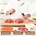 Luffexx Professional 12-Inch Knife Sharpening Rod, High-Carbon honing rod to Sharpen the Knife Quickly, Perfect Knife Sharpener for Chefs and Home Cooks, Easy to Use & Sturdy