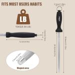 Luffexx Professional 12-Inch Knife Sharpening Rod, High-Carbon honing rod to Sharpen the Knife Quickly, Perfect Knife Sharpener for Chefs and Home Cooks, Easy to Use & Sturdy