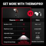 ThermoPro Outdoor Grill Light for BBQ with 10 LEDs, 3 Brightness & Energy-Saving Button, 360° Adjustable Grill Lights for Outdoor Grill, Grill Gifts for Him Her Parents Husbands, Batteries Included