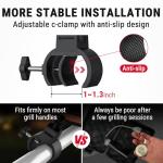 ThermoPro Outdoor Grill Light for BBQ with 10 LEDs, 3 Brightness & Energy-Saving Button, 360° Adjustable Grill Lights for Outdoor Grill, Grill Gifts for Him Her Parents Husbands, Batteries Included