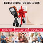 ThermoPro Outdoor Grill Light for BBQ with 10 LEDs, 3 Brightness & Energy-Saving Button, 360° Adjustable Grill Lights for Outdoor Grill, Grill Gifts for Him Her Parents Husbands, Batteries Included