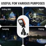 ThermoPro Outdoor Grill Light for BBQ with 10 LEDs, 3 Brightness & Energy-Saving Button, 360° Adjustable Grill Lights for Outdoor Grill, Grill Gifts for Him Her Parents Husbands, Batteries Included