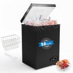 Dawmilon 5.0 Cu.Ft Chest Freezer, Energy Efficient & Quiet Deep Freezer with Adjustable Thermostat, Removable Basket & Defrost Drain – Compact Freezer for Home, Garage, Apartment & Dorm, Black