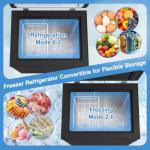 Dawmilon 5.0 Cu.Ft Chest Freezer, Energy Efficient & Quiet Deep Freezer with Adjustable Thermostat, Removable Basket & Defrost Drain – Compact Freezer for Home, Garage, Apartment & Dorm, Black