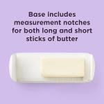 Chef’n Slice'n Store Butter Dish with Built-In Slicer Lid – Fits Long & Short Sticks, Measurement Marks Included – Keeps Butter Fresh & Ready to Slice