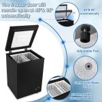 Dawmilon 5.0 Cu.Ft Chest Freezer, Energy Efficient & Quiet Deep Freezer with Adjustable Thermostat, Removable Basket & Defrost Drain – Compact Freezer for Home, Garage, Apartment & Dorm, Black