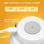 Electric Garlic Chopper Mini, Garlic Masher Crusher Mincer, Mini Food Processor Small with Garlic Peeler And Spoon, 100ML/3.3FL OZ, White