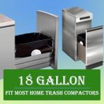 18 Gallon 100 Count Compactor Kitchen Trash Bags 1.2 Mil THICK with Reinforced Drawstring | Heavy Duty Perfect Fit for 13-18 Gallon & Most Kitchen Compactors | Tear & Leak Resistant | Black