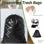 18 Gallon 100 Count Compactor Kitchen Trash Bags 1.2 Mil THICK with Reinforced Drawstring | Heavy Duty Perfect Fit for 13-18 Gallon & Most Kitchen Compactors | Tear & Leak Resistant | Black