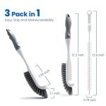 SLinBeiBy 3 Pack Scrub Brush Set, Hard Bristle Brushes for Cleaning Bathroom, Sink, Corner, Stove, Tile Grout, Tight Spaces