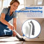 SLinBeiBy 3 Pack Scrub Brush Set, Hard Bristle Brushes for Cleaning Bathroom, Sink, Corner, Stove, Tile Grout, Tight Spaces
