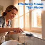 SLinBeiBy 3 Pack Scrub Brush Set, Hard Bristle Brushes for Cleaning Bathroom, Sink, Corner, Stove, Tile Grout, Tight Spaces