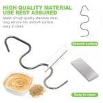 CeroDimo Stainless Steel Peanut Butter Stirrer Tool - Nut Butter Mixer for 12-30oz Jars, Perfect for Smoothly Mixing Peanut Butter, Almond Butter, and Jams