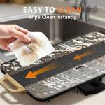 SENSCHEF CookSimple Everyday 20"x12" Electric Griddle–1700W Nonstick ILAG Granite Surface, Large Flat Design, Perfect for Family Meals, Pancakes&Eggs, Fast Even Heating, Easy to Clean, Granite Black