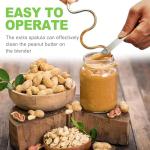 CeroDimo Stainless Steel Peanut Butter Stirrer Tool - Nut Butter Mixer for 12-30oz Jars, Perfect for Smoothly Mixing Peanut Butter, Almond Butter, and Jams