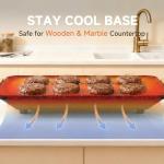 SENSCHEF CookSimple Everyday 20"x12" Electric Griddle–1700W Nonstick ILAG Granite Surface, Large Flat Design, Perfect for Family Meals, Pancakes&Eggs, Fast Even Heating, Easy to Clean, Granite Black