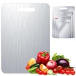 304 Stainless Steel Cutting board, Double Sided Metal Cutting Boards for Kitchen Meat Vegetables & Fruits Chopping Board Dishwasher Safe Easy to Clean(M-11.81 * 7.87in)