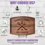 Personalized Christmas Gift for Men, Personalized Wooden Grilling Board – Custom BBQ Gift for Men: Dad, Husband, Grandpa, Father-in-Law or Him – Birthday, Anniversary, The Grillfather