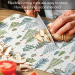 Cut N' Funnel Jolly Trees Designer Flexible Cutting Board Mat 15" x 11.5" Made in the USA Decorative Flexible, Easy to Clean