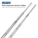 LONTAN Heavy Duty Full Extension Ball Bearing Drawer Slides 8 10 12 14 16 18 20 22 24 Inch Side Mount File Cabinet Rails Dresser Runner Kitchen Cabinet Drawer Glides 100 LB Capacity (10 inch，2 Pairs)