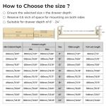 LONTAN Heavy Duty Full Extension Ball Bearing Drawer Slides 8 10 12 14 16 18 20 22 24 Inch Side Mount File Cabinet Rails Dresser Runner Kitchen Cabinet Drawer Glides 100 LB Capacity (10 inch，2 Pairs)