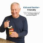 Jokari Ring Pull Can Opener for Soda and Food Cans Arthritis Aid with Non Slip Grip for Seniors Kids and Nail Protection Manual Pull Tab Tool for Easy Open Cans Black Dishwasher Safe