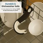 Jokari Ring Pull Can Opener for Soda and Food Cans Arthritis Aid with Non Slip Grip for Seniors Kids and Nail Protection Manual Pull Tab Tool for Easy Open Cans Black Dishwasher Safe