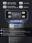 Joy Pebble Commercial Ice Maker Machine,100 lbs /24H Self Cleaning Under Counter Ice Machine with 24 Hour Timer,Ice Thickness Control, LED Digital Display,Stainless Steel Ice Maker for School Home Bar