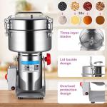 Yaofafa Grain Mill - 2500g High-Capacity Stainless Steel Grain Mill for Flour with 270° Swing for Easy Operation, Perfect for Kitchen and Coffee Shop to Grind Grains and Corn Efficiently