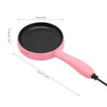 6 Inch Frying Pan - 450W Nonstick Electric Skillet Fry Pan, Mini Frying Pan Egg Pan, 180°C/356°F, Pink