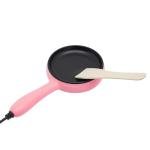 6 Inch Frying Pan - 450W Nonstick Electric Skillet Fry Pan, Mini Frying Pan Egg Pan, 180°C/356°F, Pink