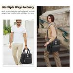 holuxer Insulated Lunch Bag & Lunch Box for Men - Double Deck Reusable Lunch Bag for Women Tote Cooler Bag Leakproof Soft Expandable - Large Lunchbox for Work/Adult/Picnic/Outdoor (Black，15L)