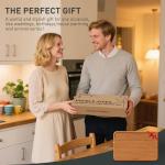 Bamboo Cutting Board for Kitchen Non Toxic Durable Wooden Cutting Boards with Deep Juice Grooves, Ideal Charcuterie Chopping Large for Meat Vegetables Fruits Cheese BBQ Ideal Kitchen Cool Unique Gifts