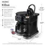 Keurig K-Duo Single Serve K-Cup Pod & Carafe Coffee Maker, Black