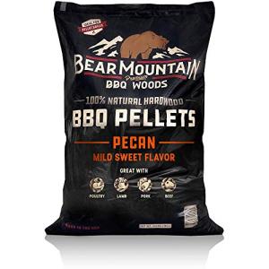 Bear Mountain All Natural Wood Pellets for Smoker, Grill & BBQ, 20 Lbs, Pecan