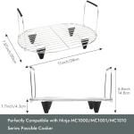 BYKITCHEN Roast and Steamer Rack Compatible with Ninja Foodi Possible Cooker Pro 8.5 Quart MC1000, MC1001, MC1010 Slow Cooker Crock, Ninja Possible Cooker Pro Accessories with Silicone Feet & Handles