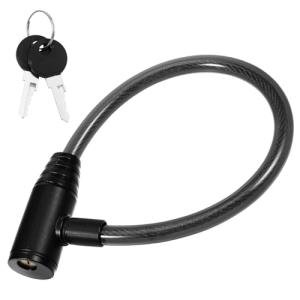 16Inch Secure Black Fridge Lock with Keys Refrigerator Lock Cabinet and Childproof Locks for French Door Fridge, Kitchen Cabinet