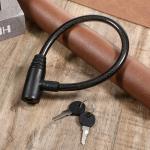 16Inch Secure Black Fridge Lock with Keys Refrigerator Lock Cabinet and Childproof Locks for French Door Fridge, Kitchen Cabinet